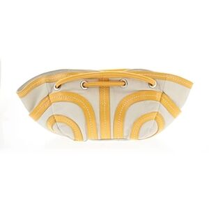 Kate Landry - Yellow & Cream Women's Clutch - Stylish Arch Detail